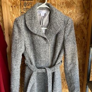 Gray maternity tweed coat - great condition!